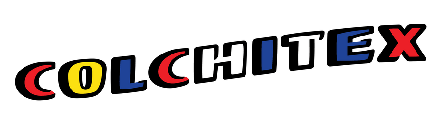 Colorful 'COLCHITEX' logo on a white background